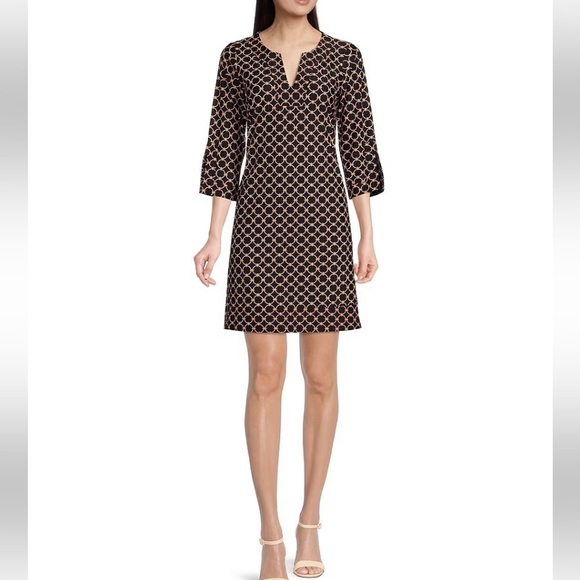 Jude Connally
Megan Circle Geometric Print Jude Cloth Stretch Knit Shift Dress - Picture 2 of 6